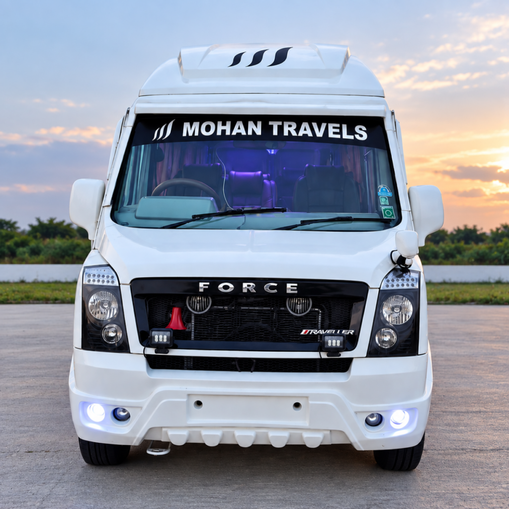 20 Seater Tempo Traveller Rental in Chennai – exterior view