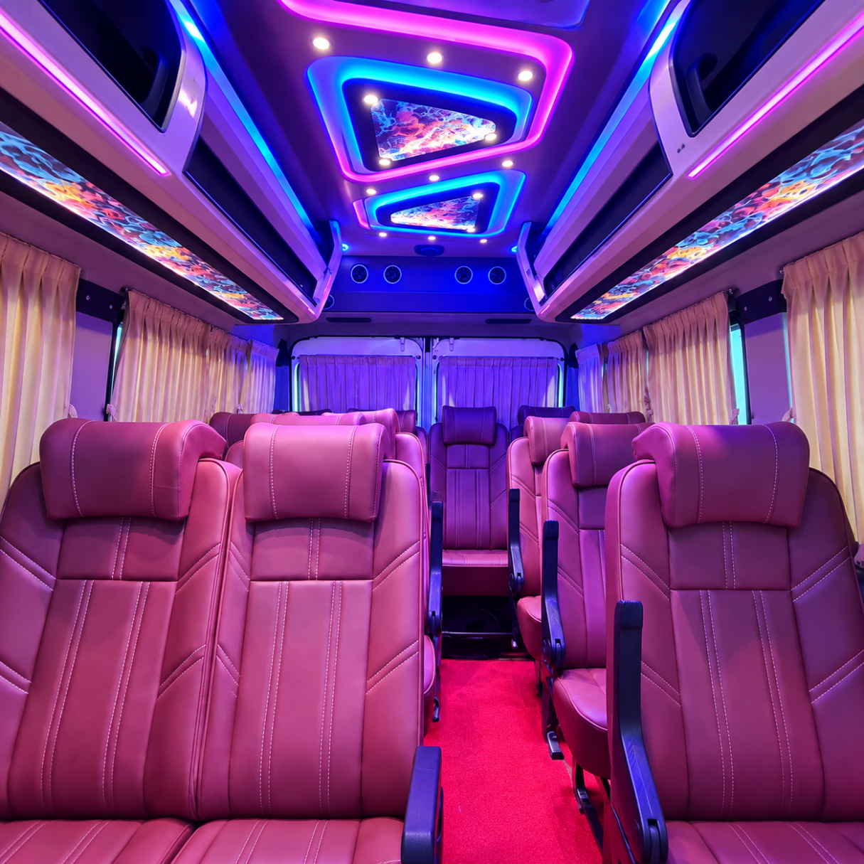 20 Seater Tempo Traveller Rental in Chennai – interior seating