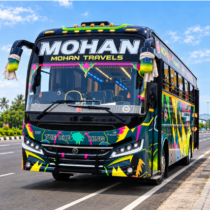 50 Seater Bus Rental in Chennai – exterior view