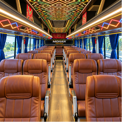 50 Seater Bus Rental in Chennai – interior seating