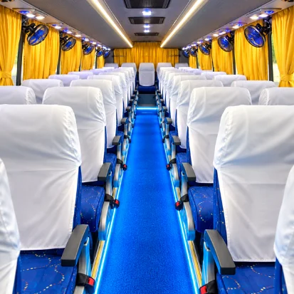 Bharat Benz Bus Rental in Chennai – interior seating