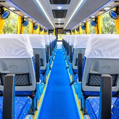 Bharat Benz Bus Rental in Chennai – interior seating