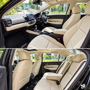 Honda City Rental in Chennai – interior seating