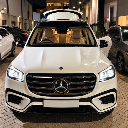 Mercedes-Benz GLS 450d Rental in Chennai – exterior view