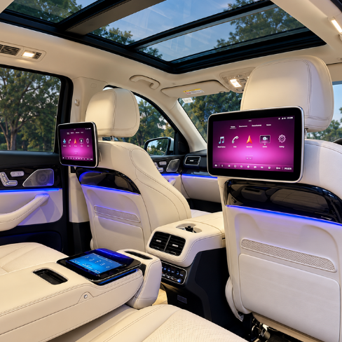 Mercedes-Benz GLS 450d Rental in Chennai – interior seating