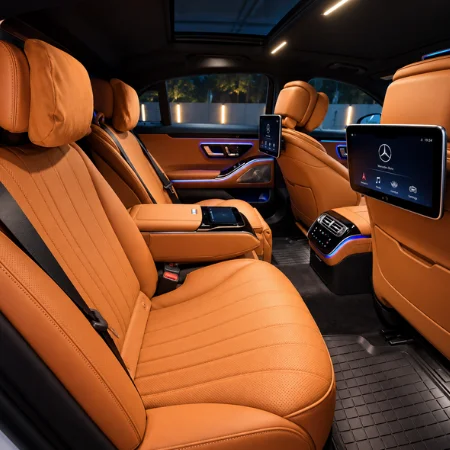 Mercedes-Benz Rental in Chennai – interior seating