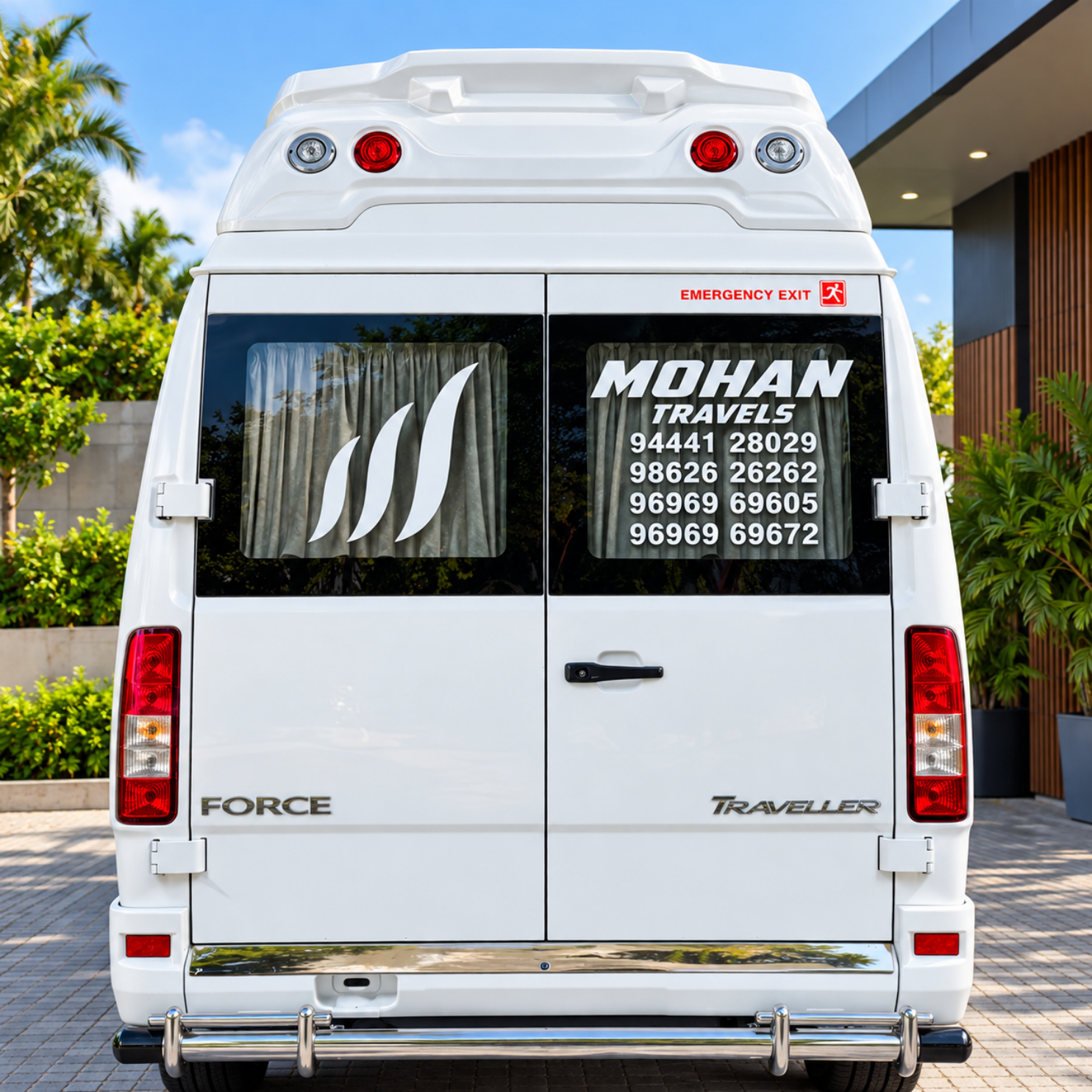 Tempo Traveller Rental in Chennai – exterior view