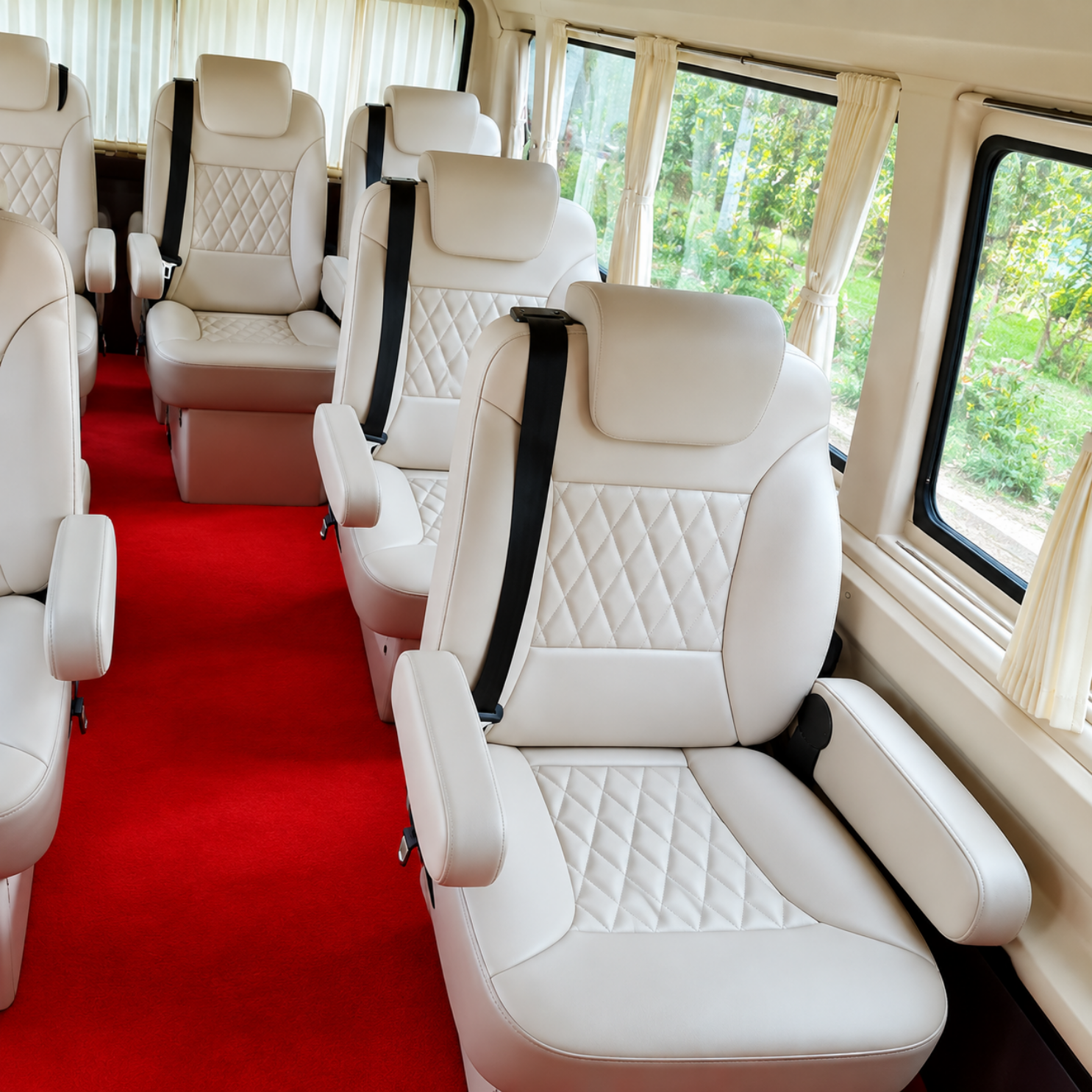 Tempo Traveller Rental in Chennai – interior seating
