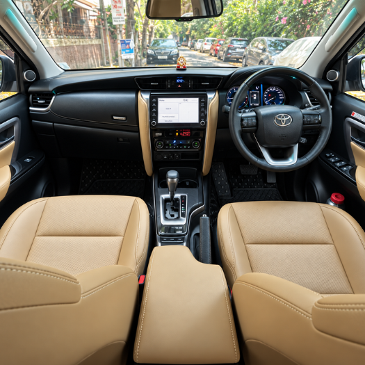 Toyota Fortuner Rental in Chennai – dashboard and cockpit