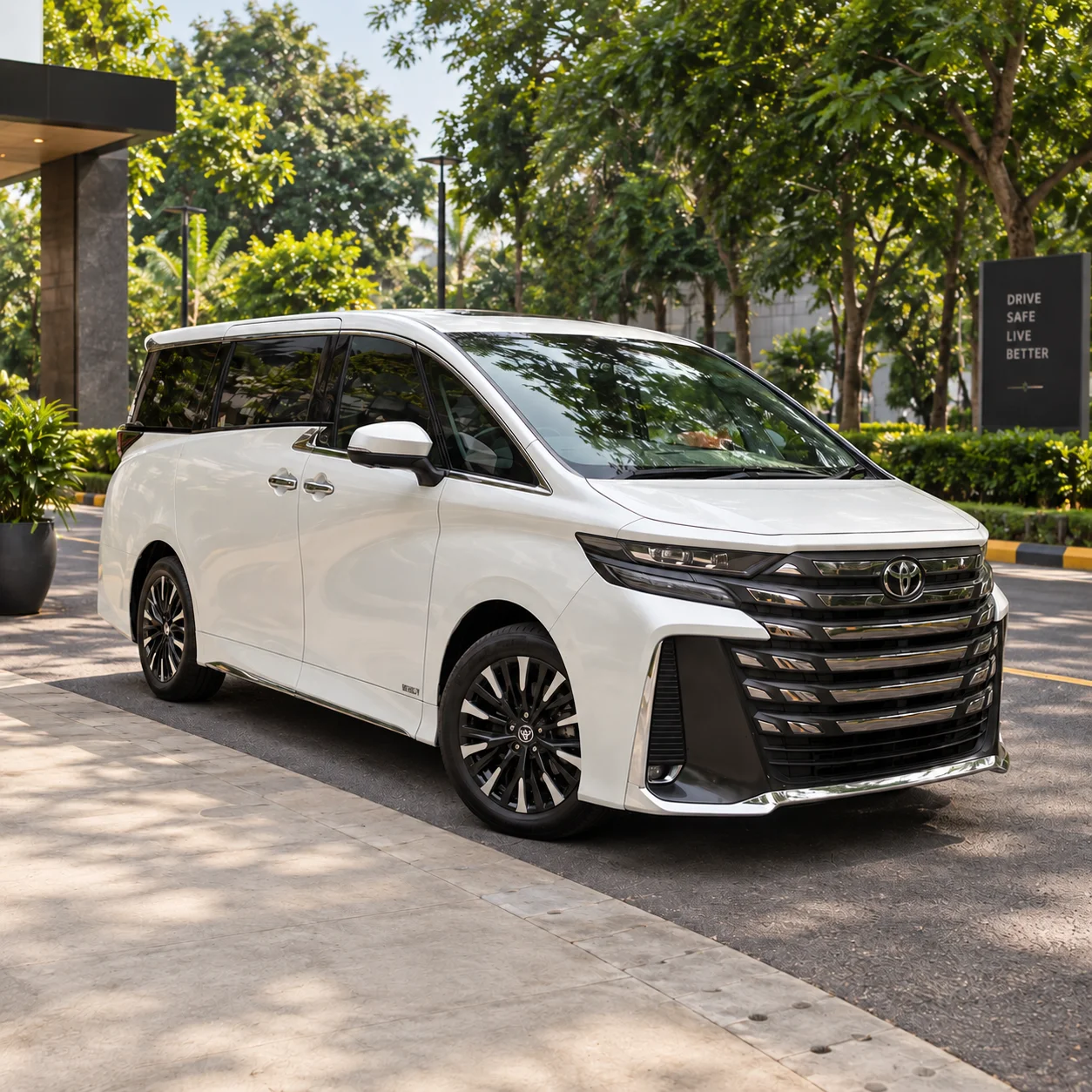 Toyota Vellfire Rental in Chennai – exterior view