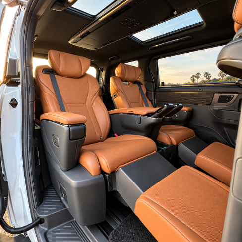 Toyota Vellfire Rental in Chennai – interior seating