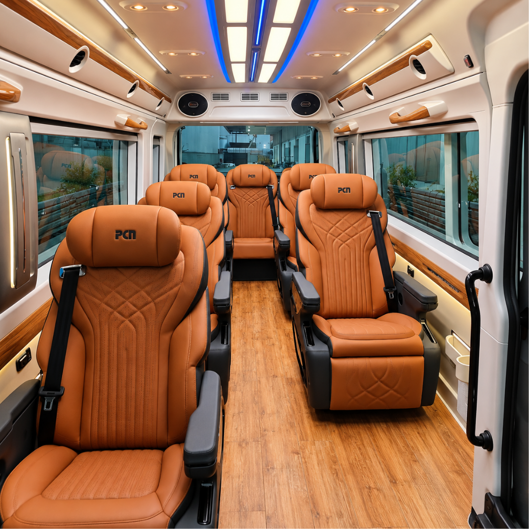 Urbania Van Rental in Chennai – interior seating