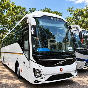 Volvo Bus Rental in Chennai – exterior view