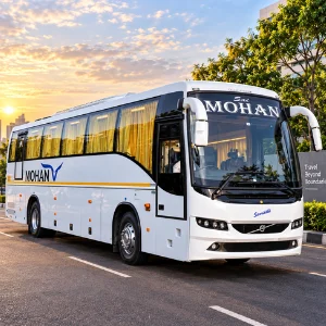 Volvo Bus Rental in Chennai – exterior view